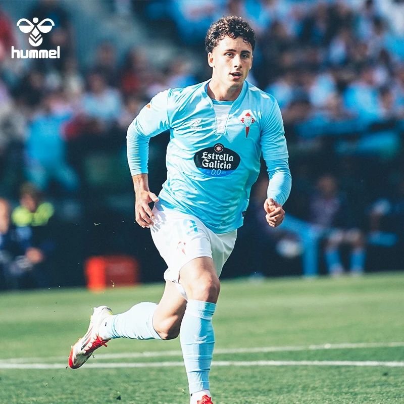 hummel塞尔塔24-25赛季主场球衣职业比赛运动欧洲进口巴萨球衣