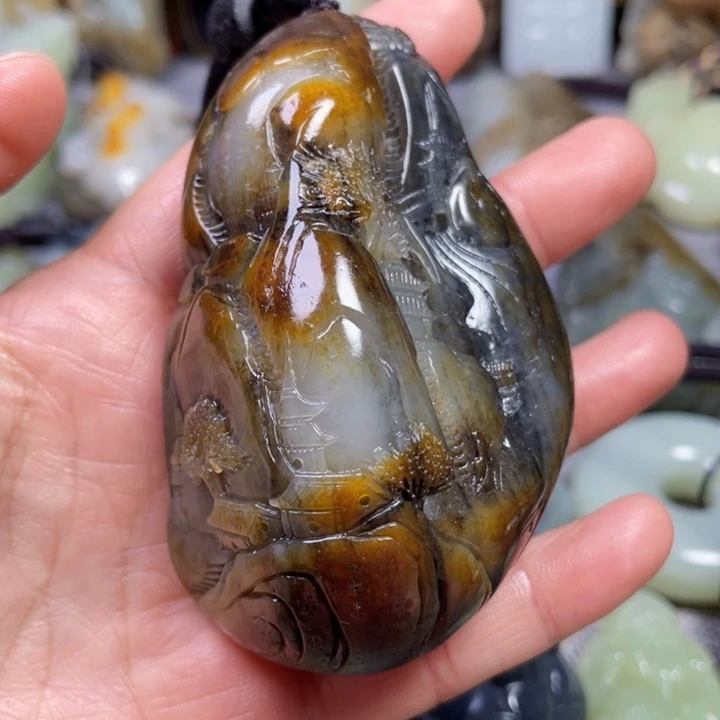 和田玉未镶嵌挂件