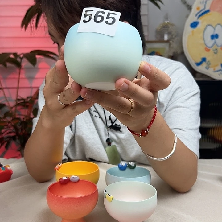 福利款565天兰嫩绿手握蛋杯