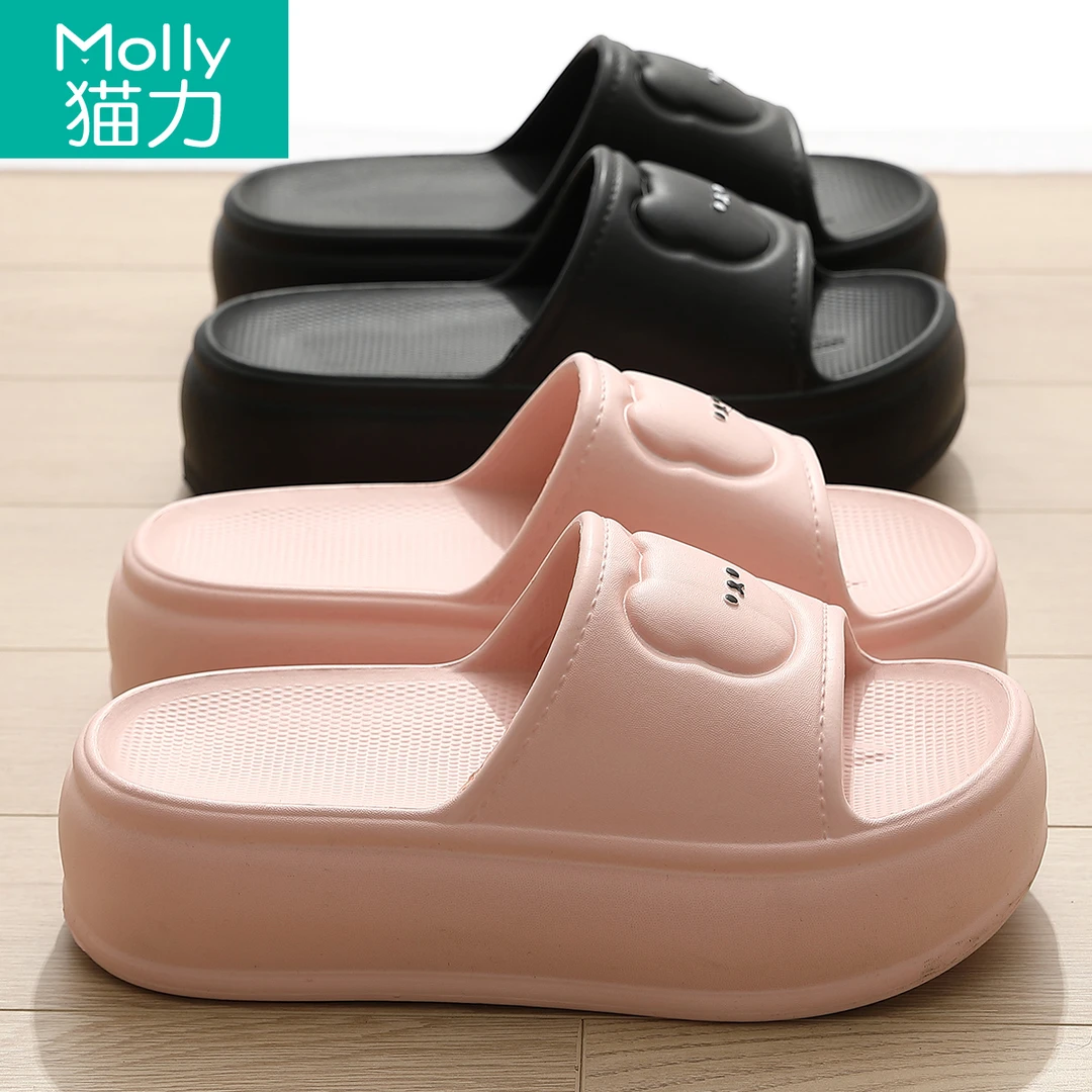 小个子增高厚底拖鞋女夏季网红时尚软底防滑踩屎感透气凉拖女外穿