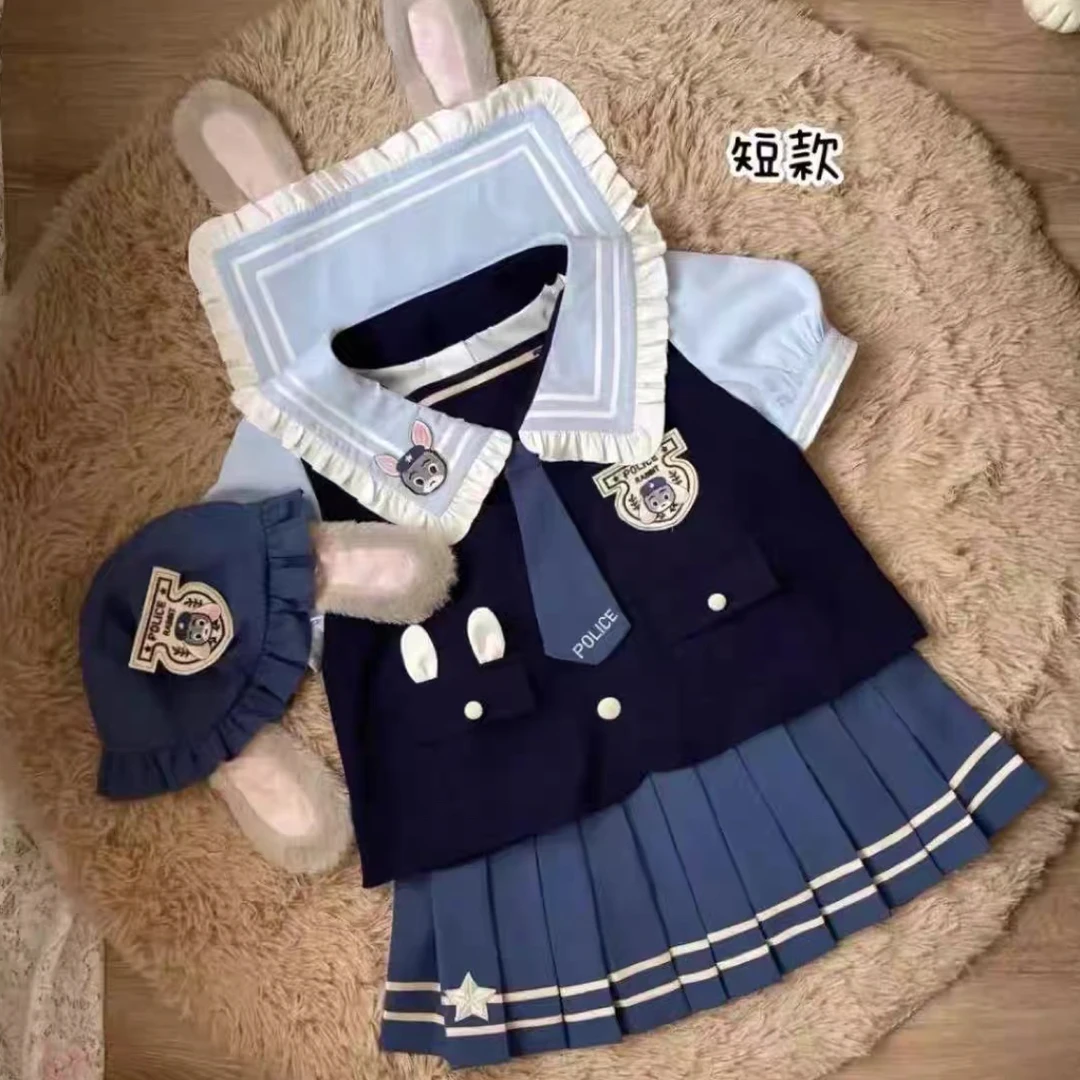 【兔子警官】现货秒发 原创jk幼稚园 显白学院风软妹裙绀色制服