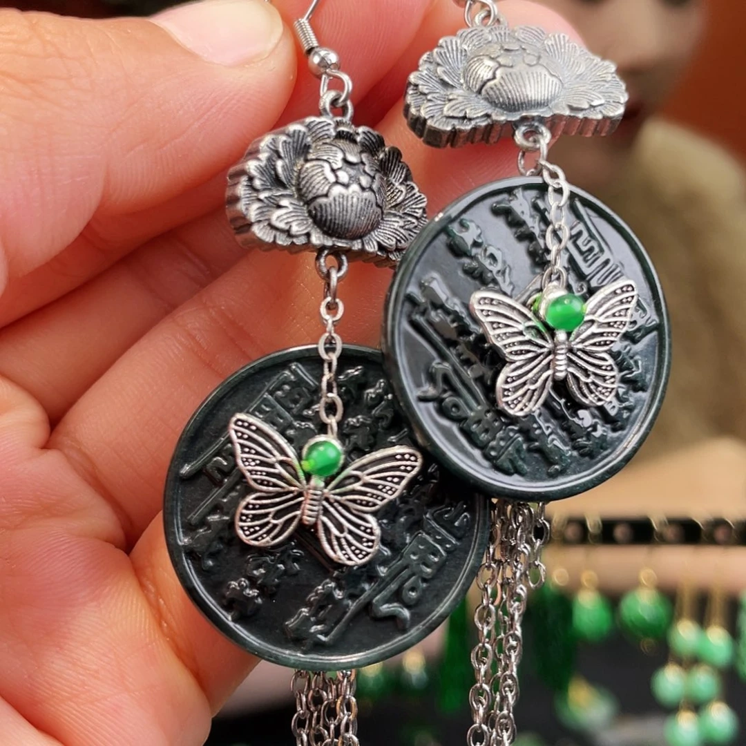 翡翠未镶嵌耳饰饰品