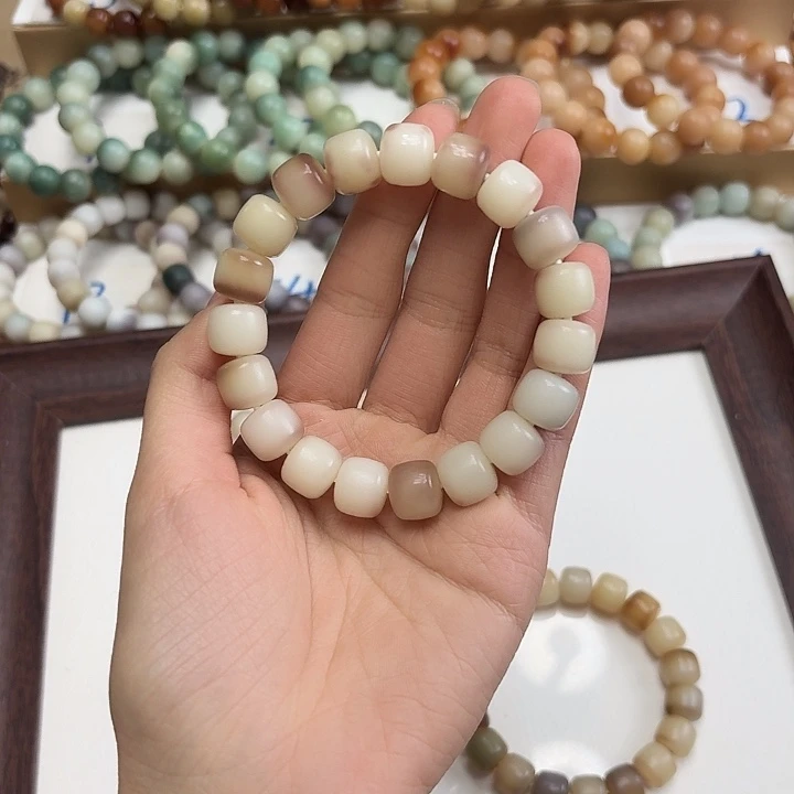 手串菩提根/象牙果卡12水磨正桶微瑕