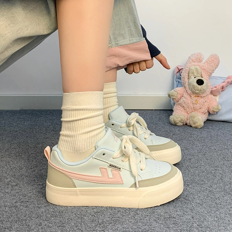 回力厚底板鞋天蓝学生潮流ins小众百搭休闲小白鞋子女款春季新款