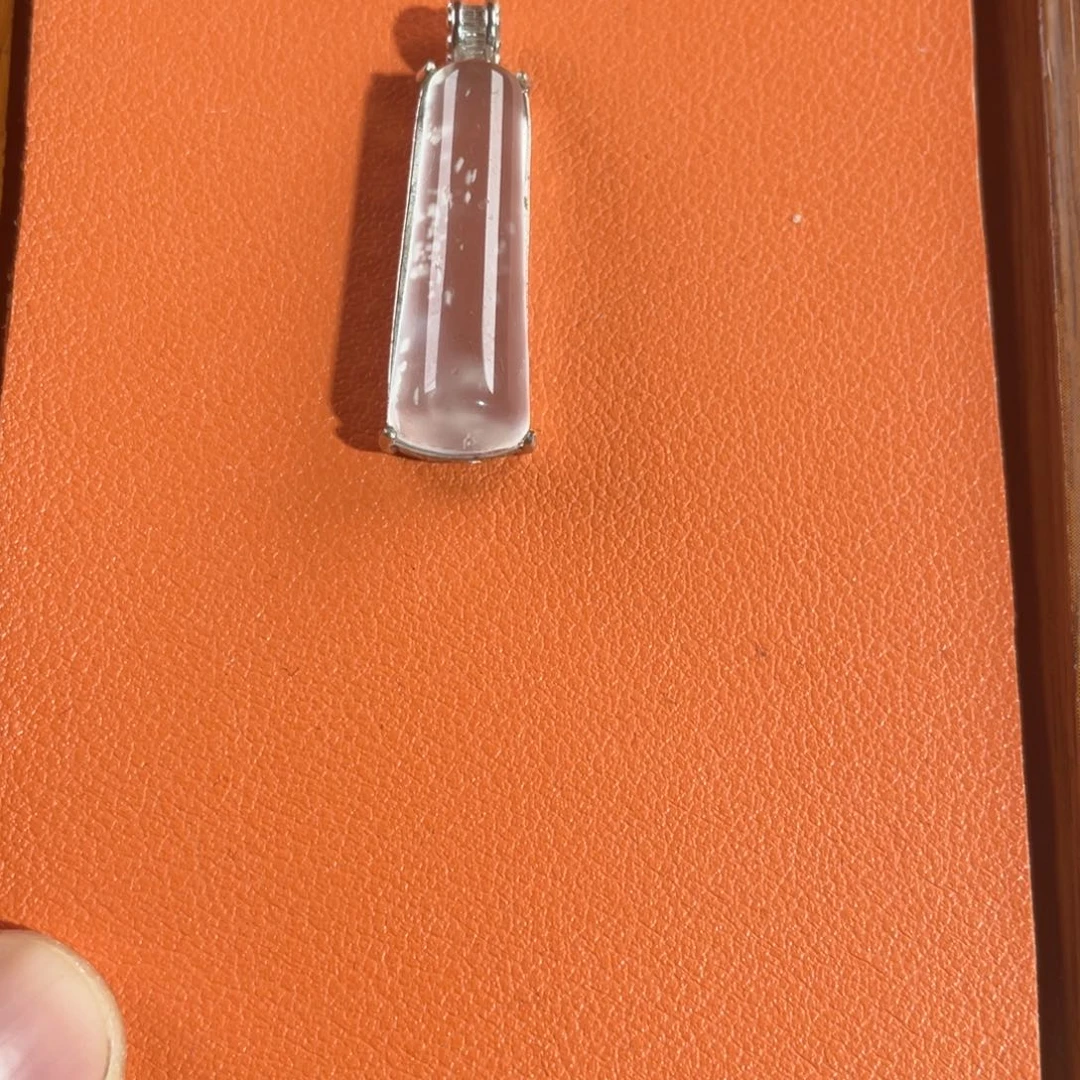 石英质玉银S925镶嵌无事柱