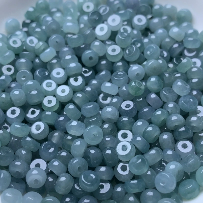 【闪购商品】未镶嵌手链翡翠卡3x5蓝水算盘100颗