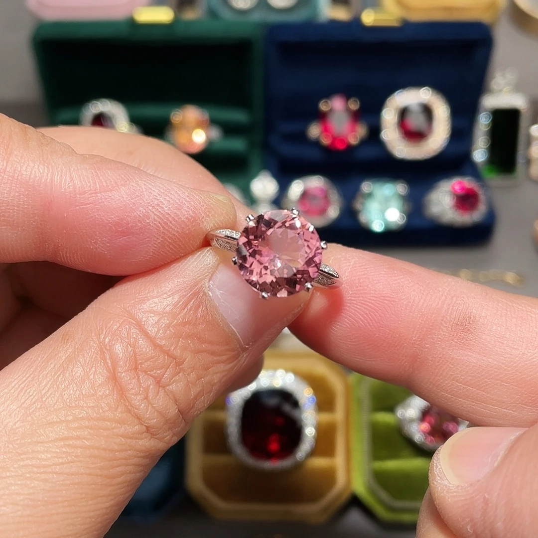 碧玺18K金镶嵌戒指4.2ct
