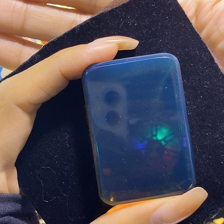 蓝珀未镶嵌珠宝奇石墨西哥蓝珀无事牌