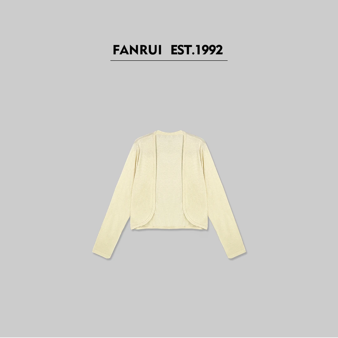 FANRUI/泛芮「淡颜天莱」透气百搭设计感防晒针织开衫XY15724