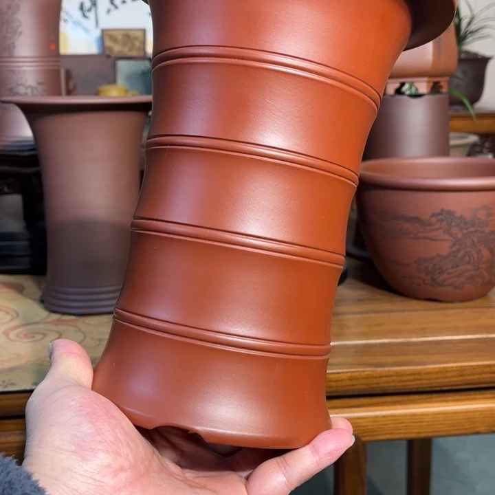 花盆紫砂原矿大红袍全手工精品盆