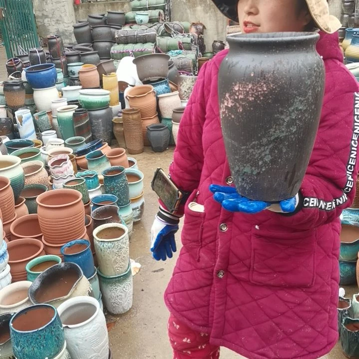 红陶口16高29一个盆