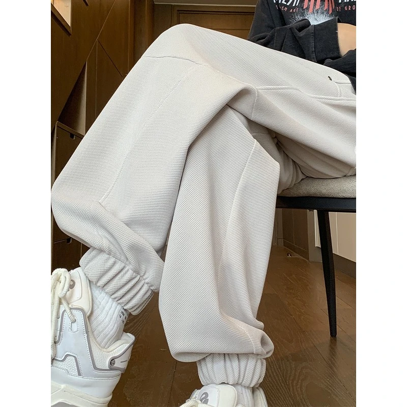 春秋季新款长裤子男生青少年学生休闲束脚宽松阔国潮宽松束脚卫裤