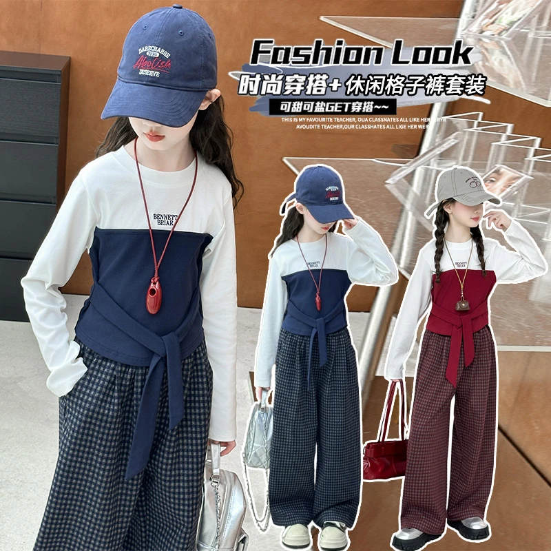 女童秋装套装童装2025新款儿童洋气时髦春秋款爆款秋季衣服大童两