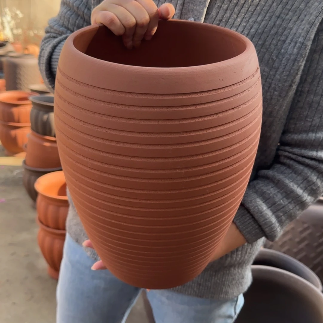 紫砂花盆口22高34宜兴紫砂