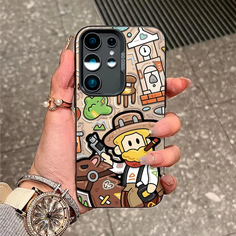 西部牛仔适用三星s30手机壳s25新款s24磨砂彩银S23fe防摔s22外壳