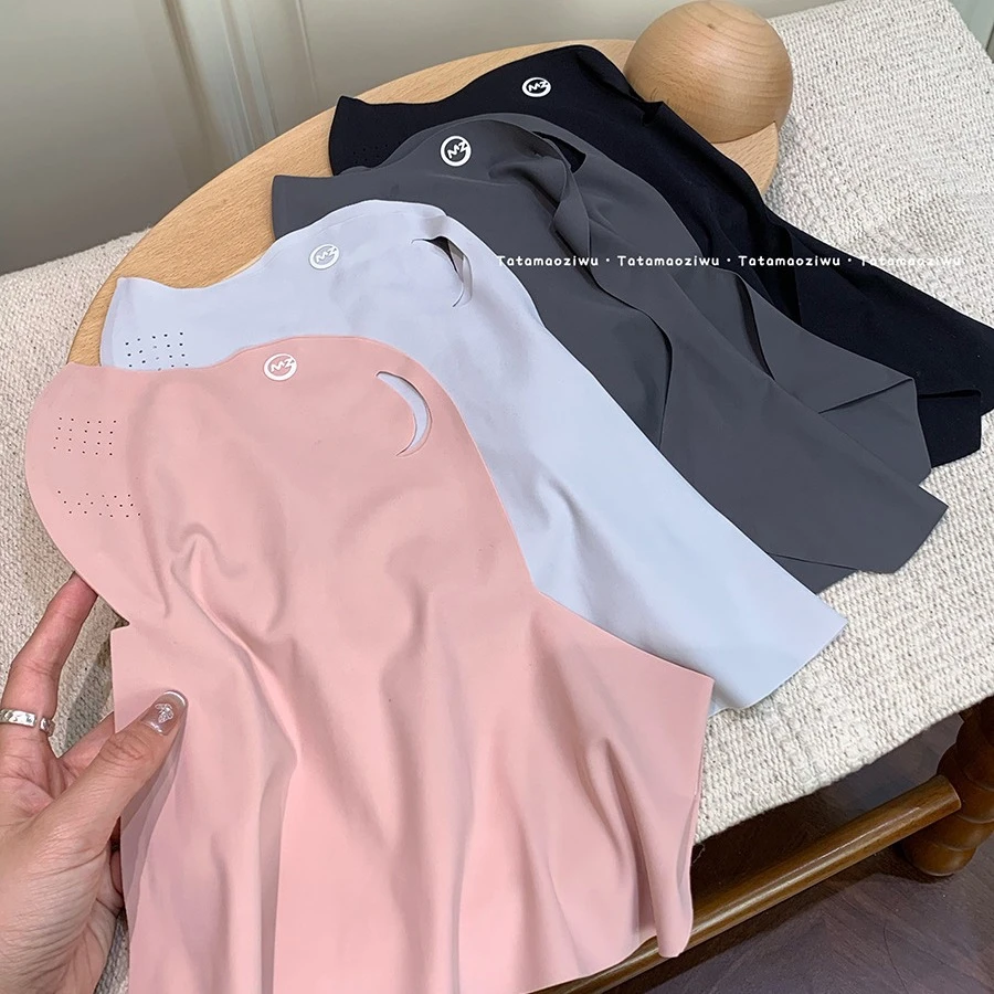 面罩脖套一体遮脸防紫外线无痕高颜值冰丝口罩颜色随机