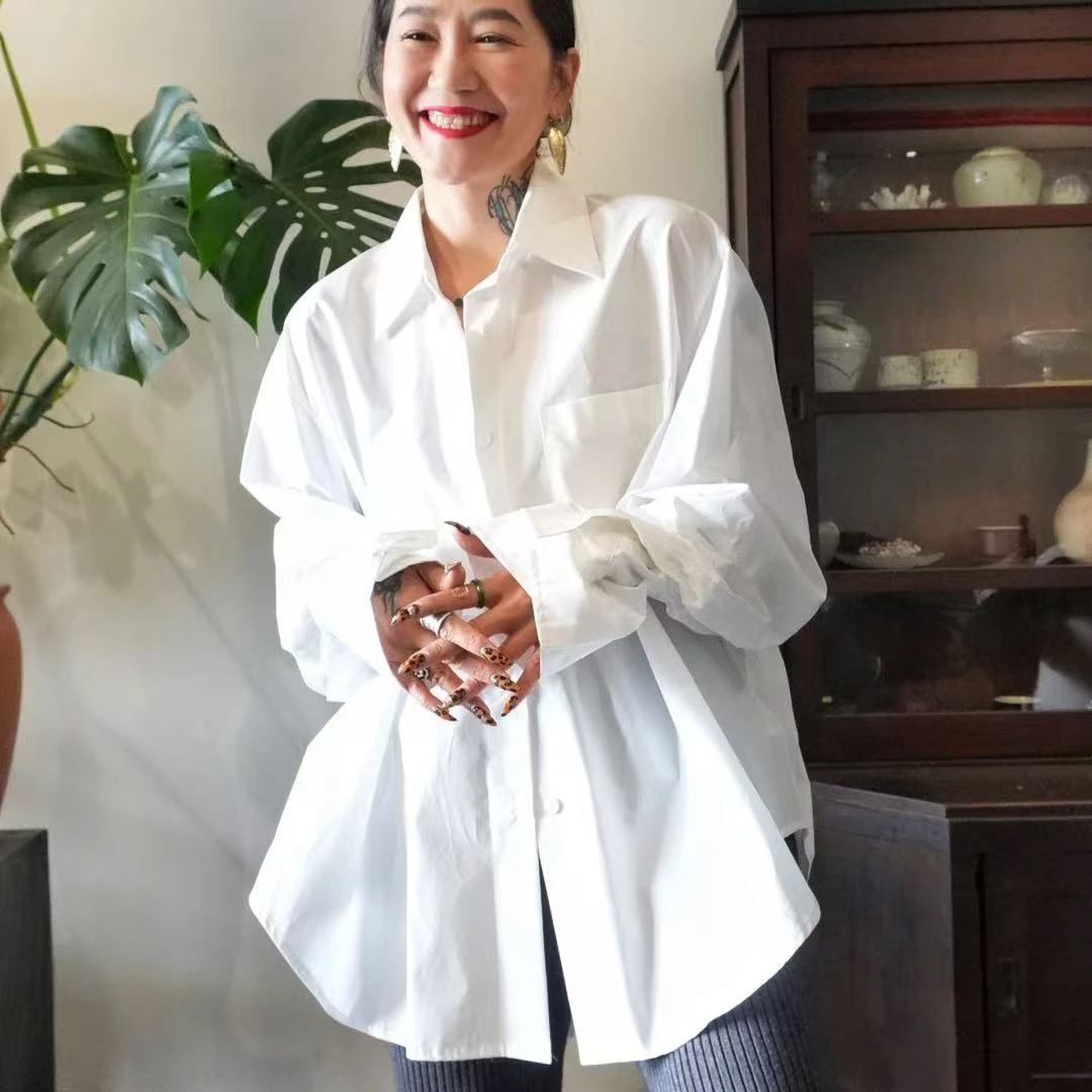 41013设计袖衬衫长袖衬衣韩版设计感