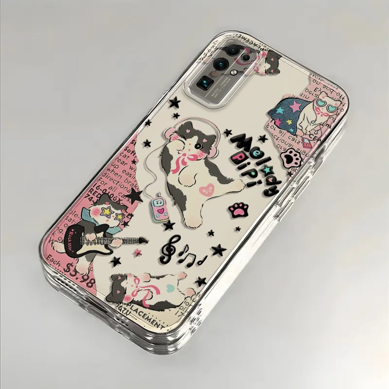音乐猫猫适用荣耀30手机壳荣耀30Pro防摔青春版全包30s硅胶卡通