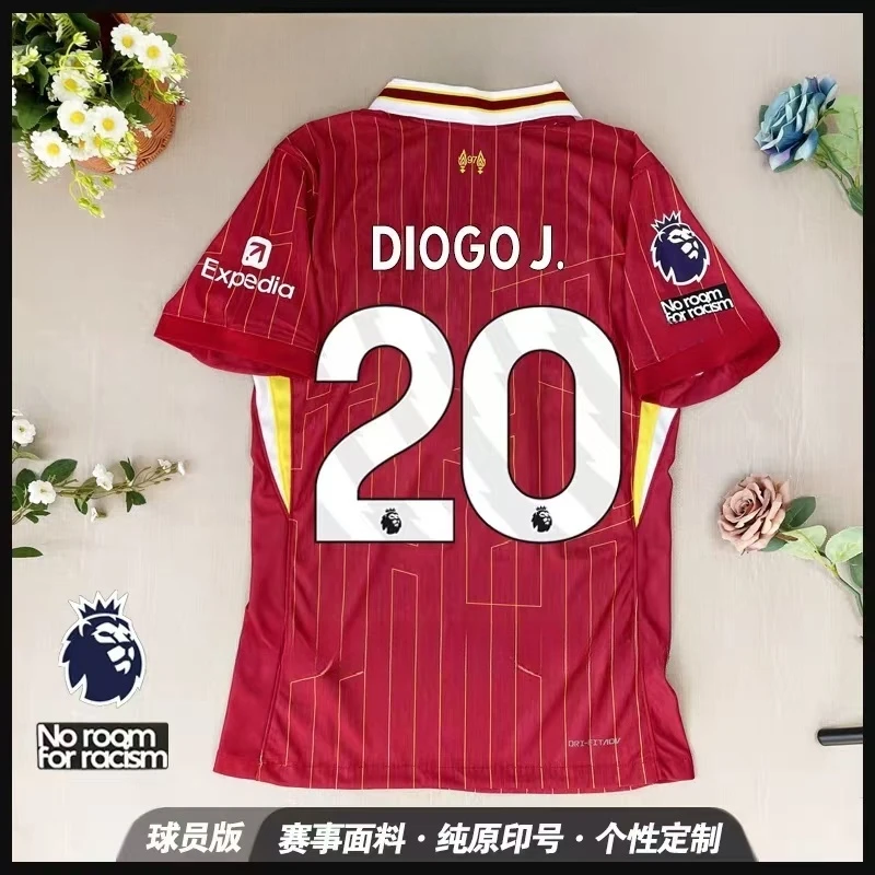 24/25赛季利物浦11号萨拉赫20号若塔主场球迷球员版球衣足球服