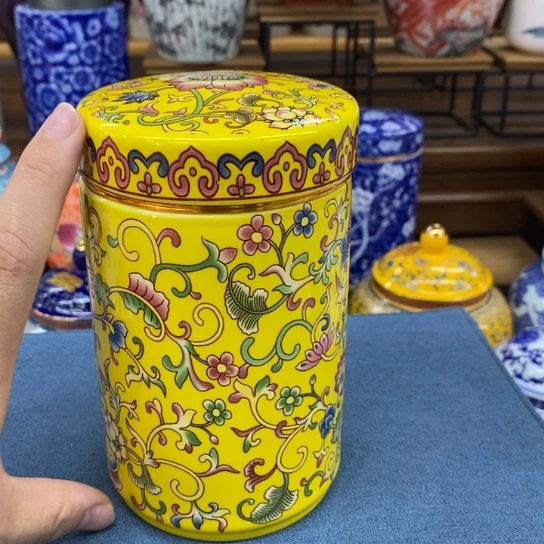 瓷片茶叶罐密封罐储物罐