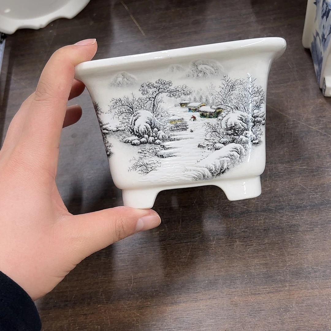 紫砂花盆180号微瑕13/9cm