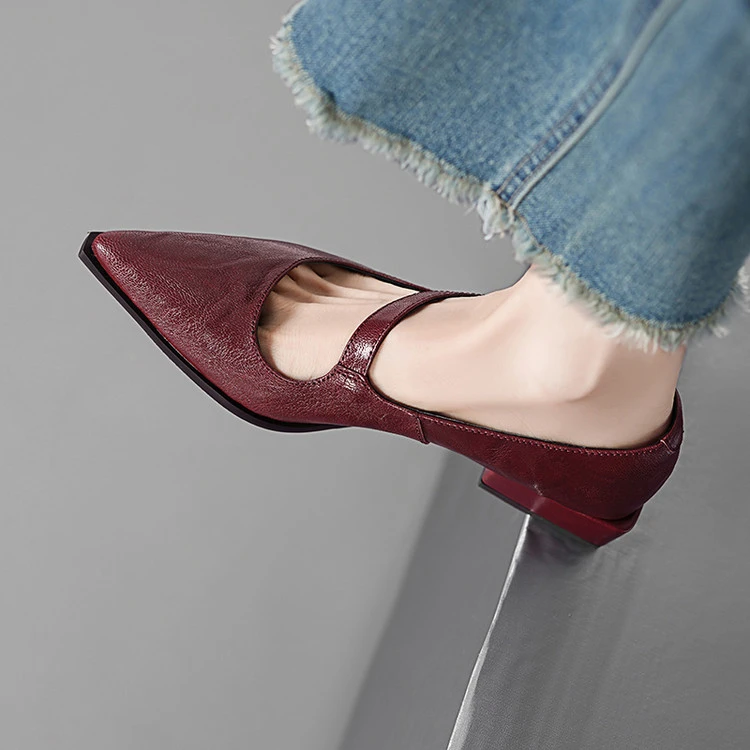 法式优雅气质中高跟黑色尖头单鞋女鞋子2025春季新款玛丽珍晚晚鞋