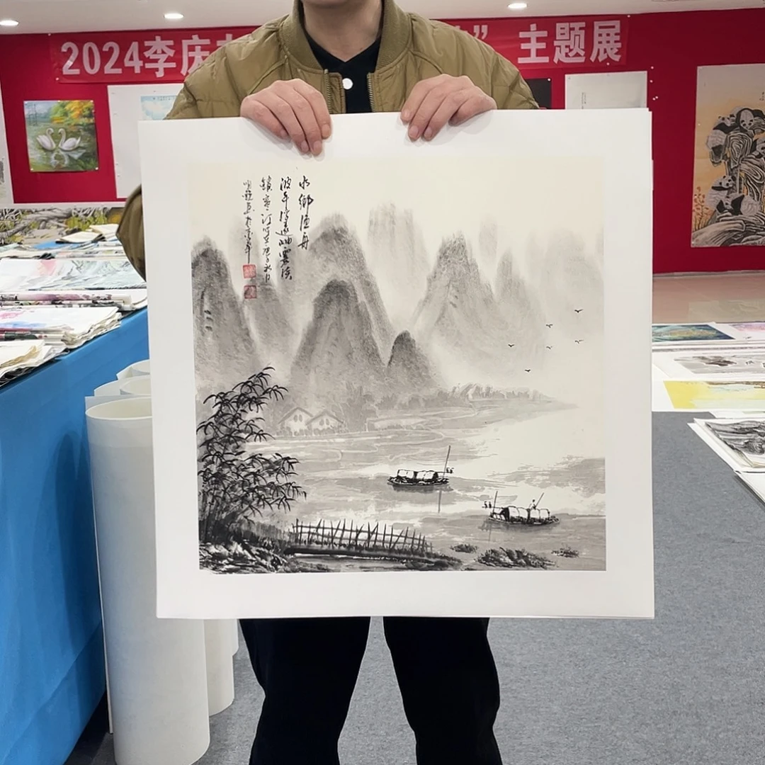 国画今天上午国画作品展示