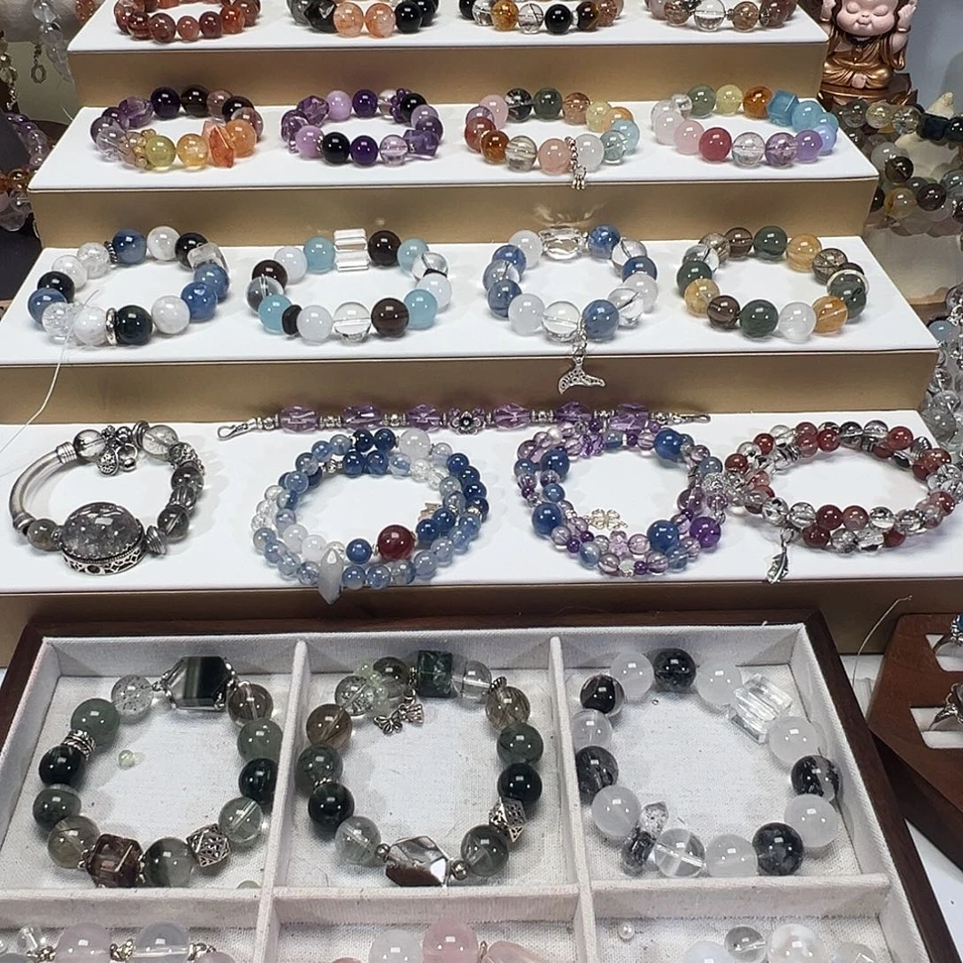 烟晶手链未镶嵌单珠