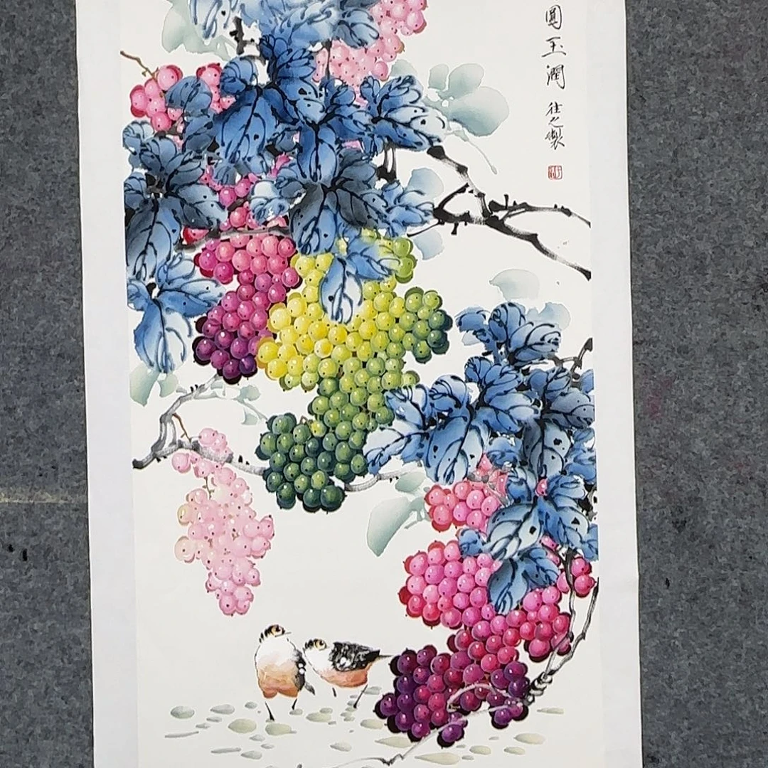 国画纯手绘山水花鸟