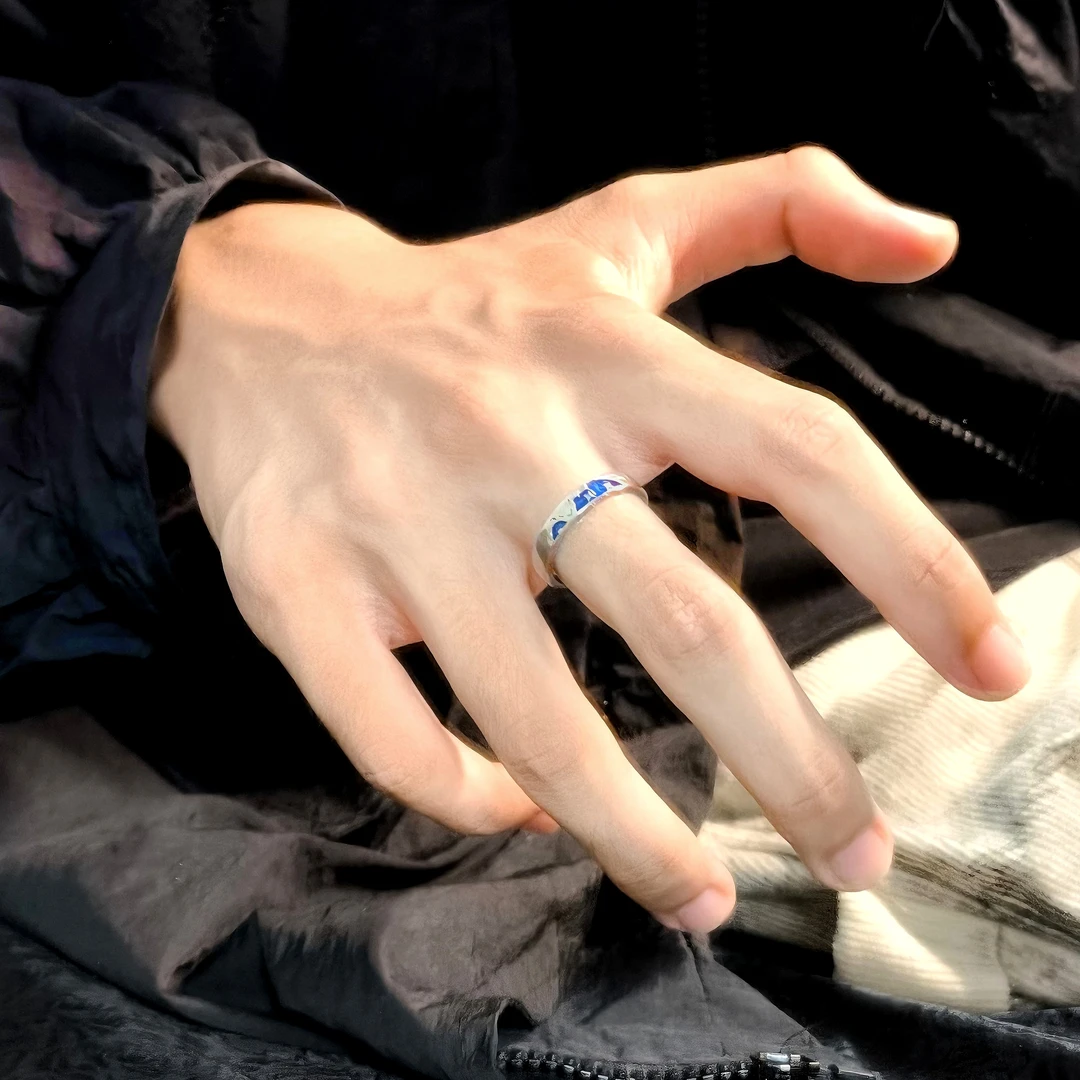 925银戒指 古着vintage戒指男款星辰小众设计ins简约高级感戒指16