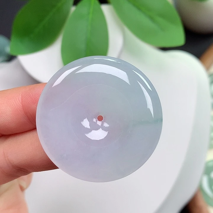 翡翠未镶嵌颈饰平安扣 35.7x5.5mm