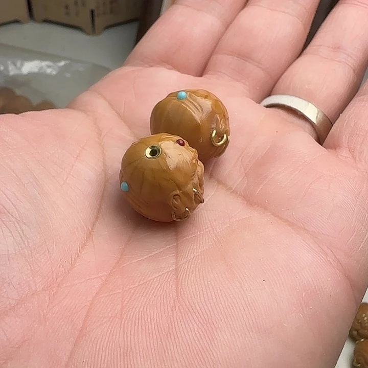 猴头核桃手串名*全品舔僧单颗尺寸19