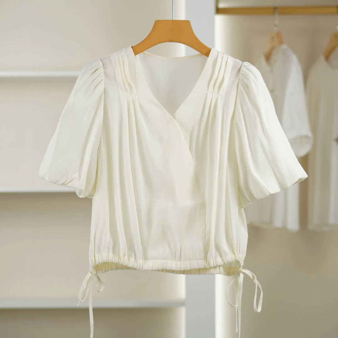 麦迪尚品【DS】5060243 夏季简约短袖上衣小衫品牌撤柜女装