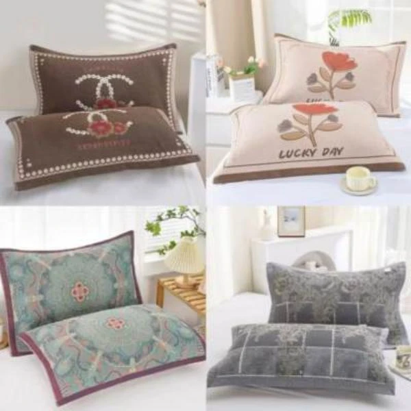 【随机-枕巾一对】52*78cm  加厚柔软亲肤纱布枕巾一对装！不挑花型