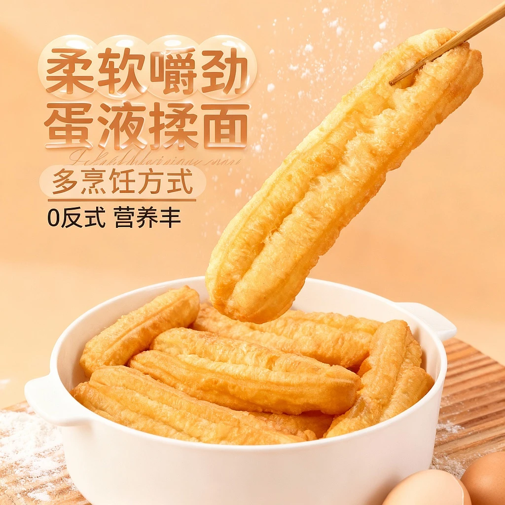 【500g/袋】蒸油条儿童速冻营养早餐老少皆宜晚上充饥食品方便速食