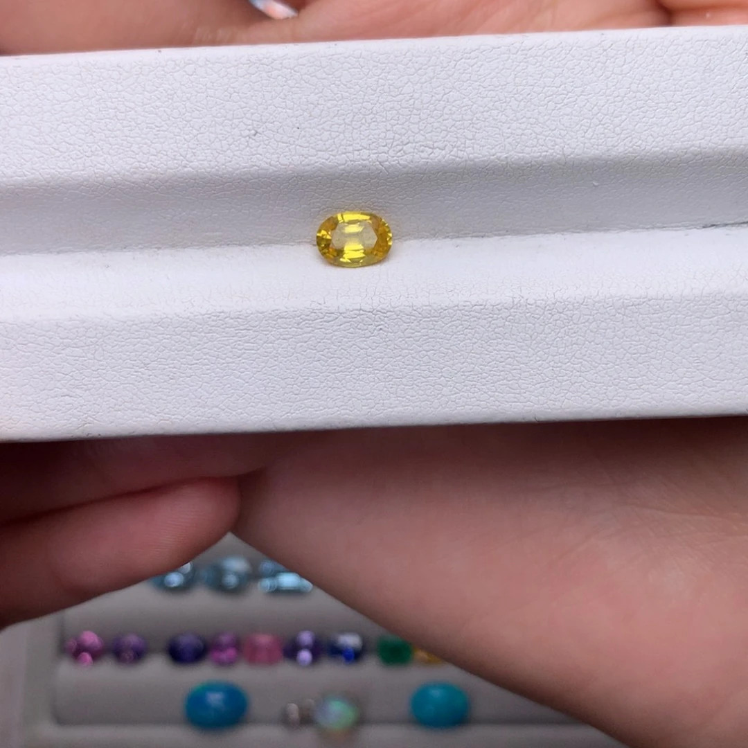 裸石蓝宝石天然黄色蓝宝石5×7