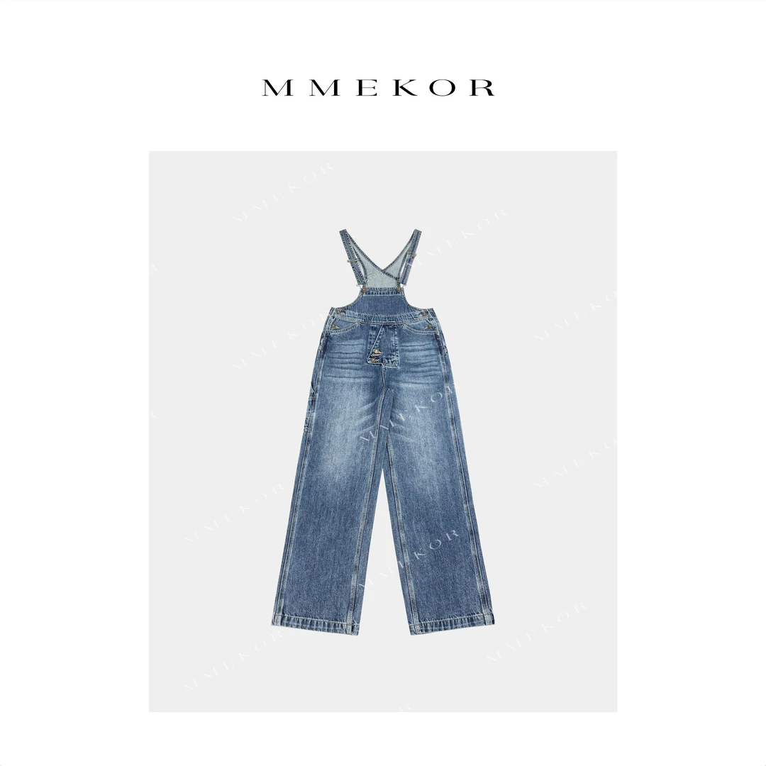 MMEKOR “平田背带裤” 2025新款活力常青藤百搭休闲牛仔裤 79911
