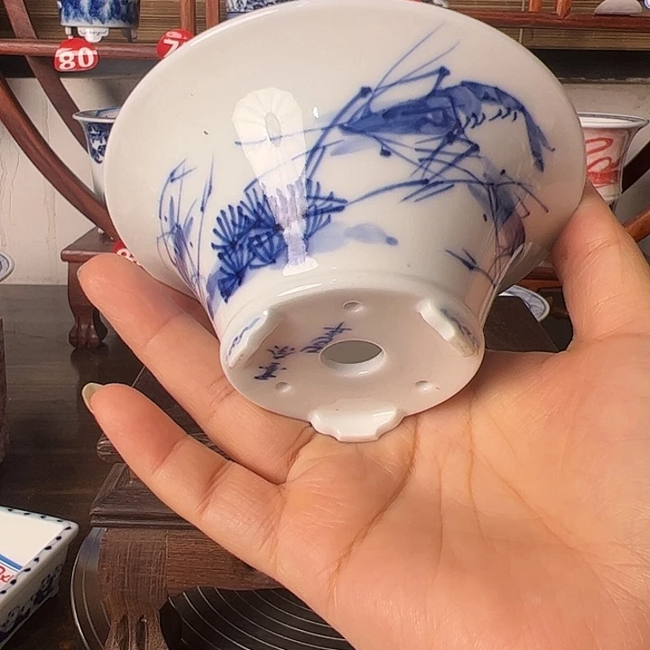 墨奈手绘陶瓷花盆