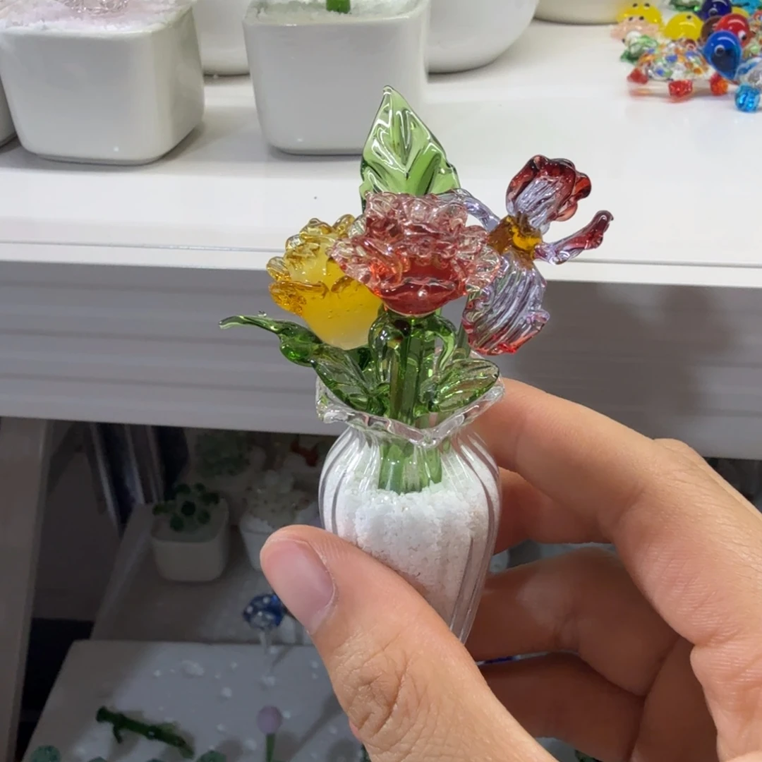摇***~琉璃手工艺品小花花