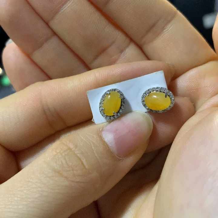 顺***水翡翠银S925镶嵌戒指