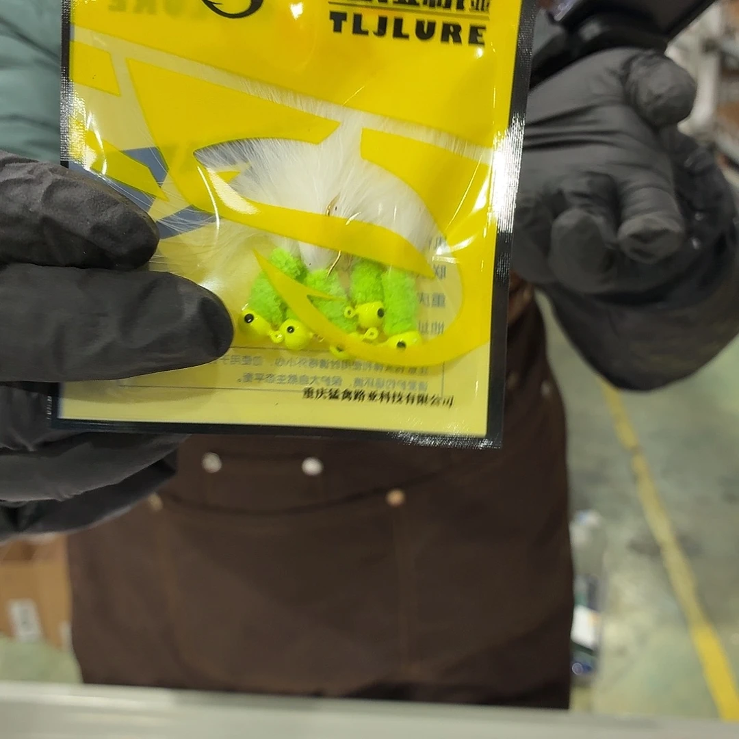 羽毛铅头钩2克-10枚颜色随机