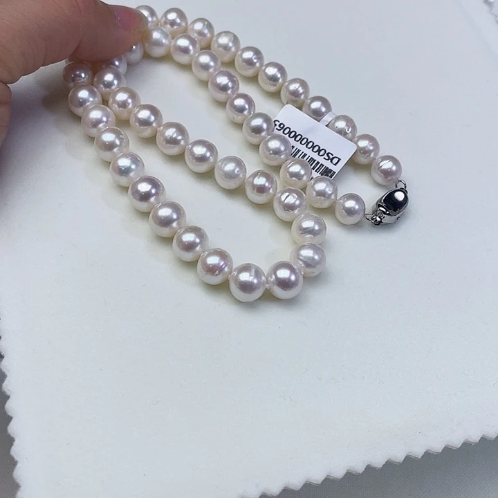 淡水珍珠颈饰未镶嵌卡9➕极光白炫天女粉