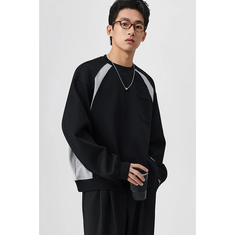 2025新款卫衣男士春秋长袖休闲宽松圆领套头秋季GSW09