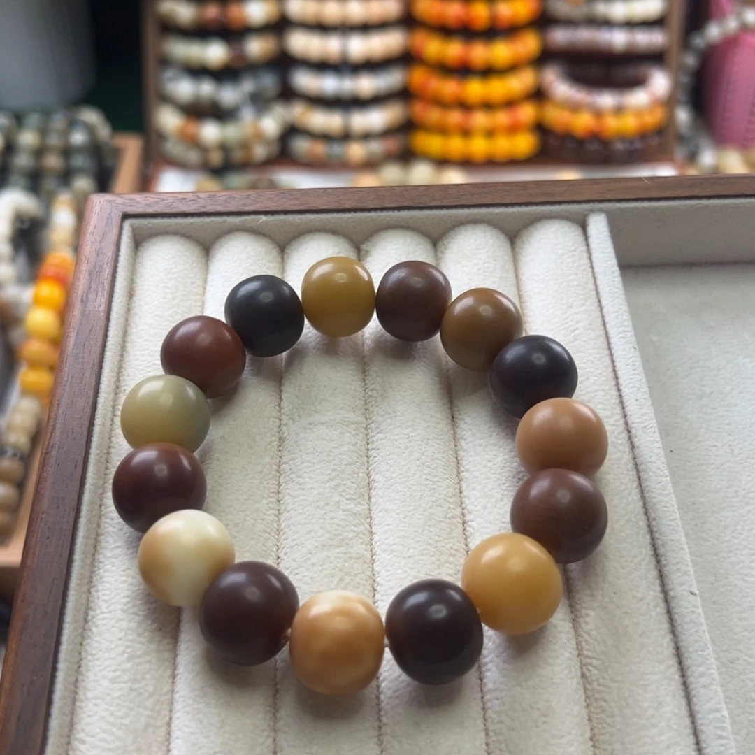 菩提根/象牙果手串卡15.5苹果干磨微瑕