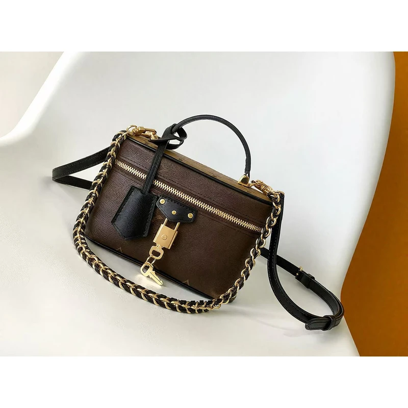 3号驴家L女包盒子包链条手提化妆包Vanity chain pouch