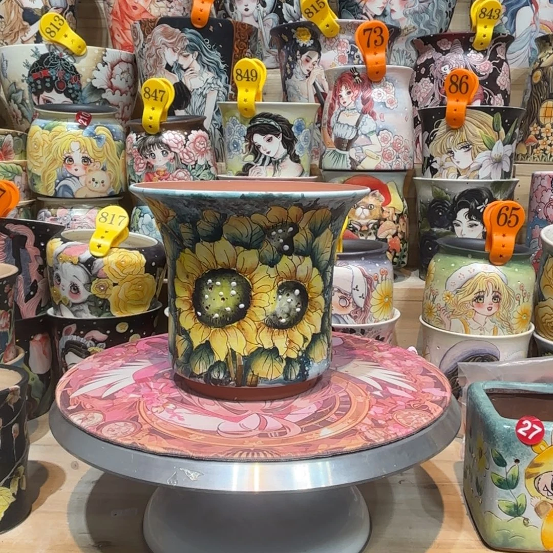 景德镇手绘花盆陶瓷17/15