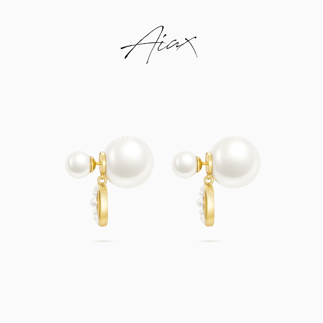 AIAX 流光风 经典百搭时尚气质精致爆款CD珠珠耳环TSL2952