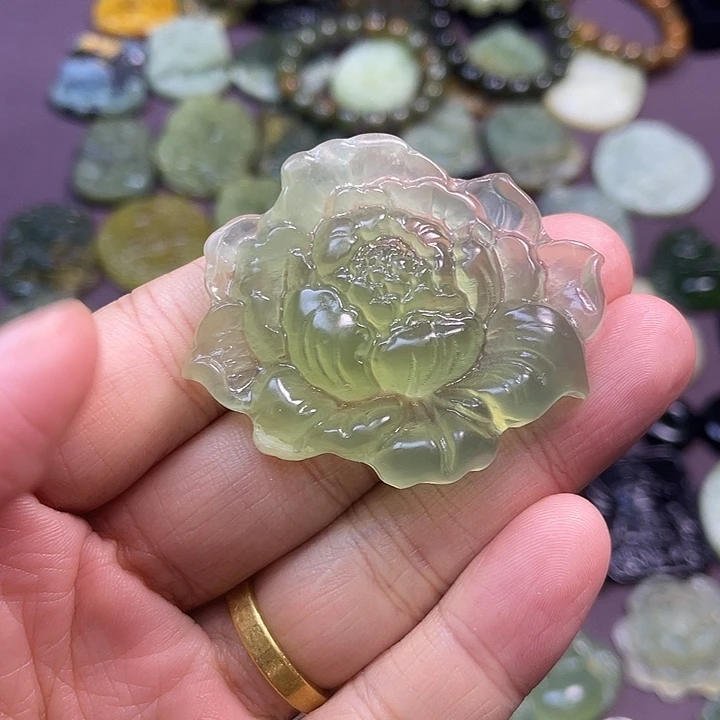 蛇纹石玉合金手链