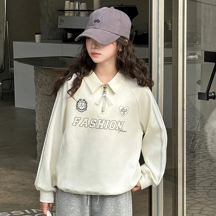 女童卫衣春秋款2025新款儿童早春女大童春装洋气时髦外穿休闲上衣