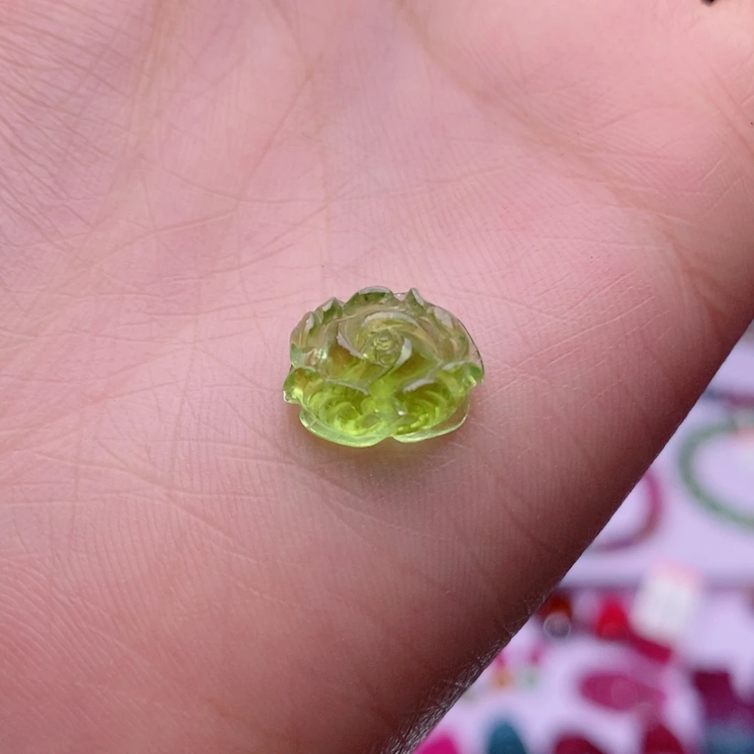 颈饰未镶嵌碧玺牡丹花吊坠yy